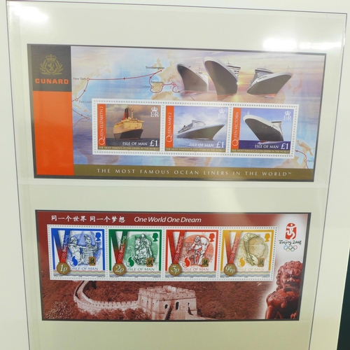 949A - Isle of Man collection of stamps and miniature sheet years 2007-2012, all housed in Lindner album an... 