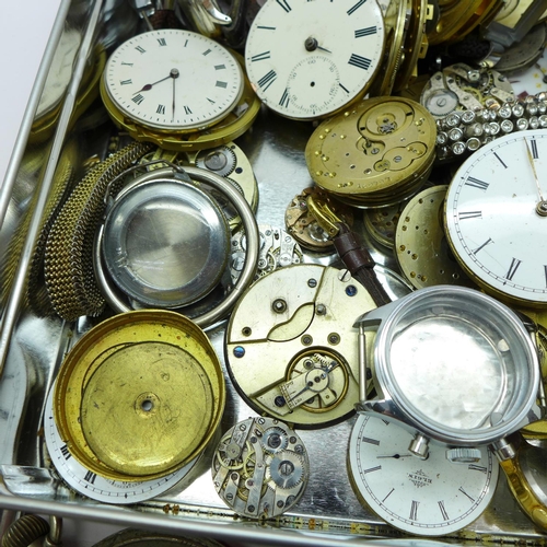 960 - A collection of pocketwatch and wristwatch movements