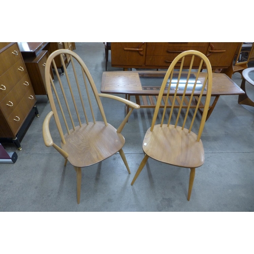 103 - An Ercol Blonde dining table and six Quaker model chairs