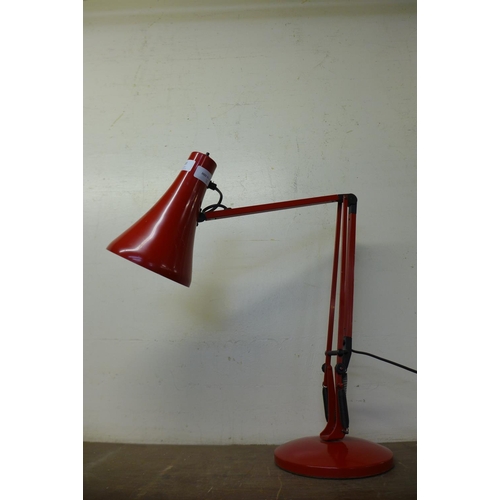 400 - A red metal anglepoise desk lamp