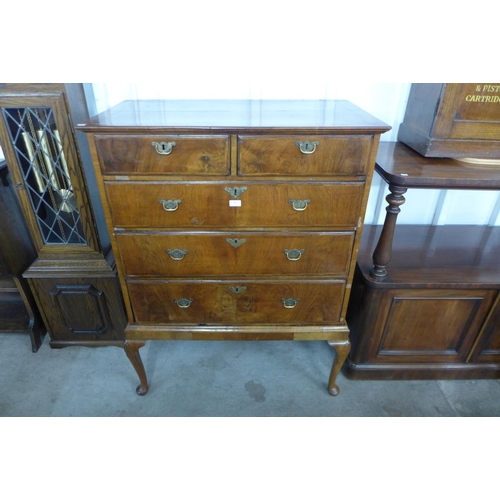 44 - A George I walnut chest on stand