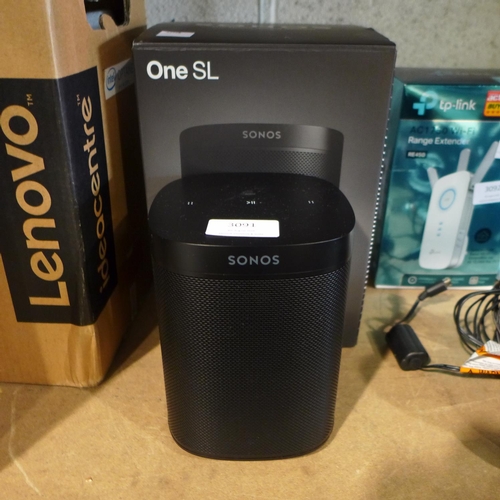 3091 - A Black Sonos One Sl Speaker, Rrp £136.99 + Vat     (195-169) * This Lot Is Subject To Vat