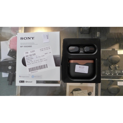 3117 - A Pair Of Sony Ear Buds (WF-1000 XM3), Rrp £129.99 + Vat            (195-198) * This Lot Is Subject ... 