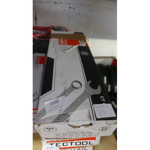 2105 - 25 pce Tectool combination spanner set 6-32mm - unused - * this lot is subject to VAT