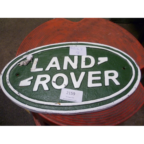 2159 - Cast Land Rover sign - * this lot is subject to VAT