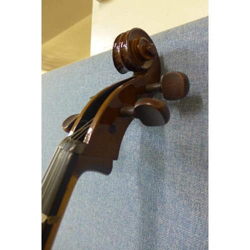 349 - A cello, length of back inc. button 67cms