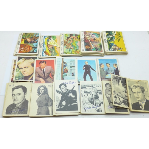 633 - Tarzan Anglo bubble gum cards, full set of 66, 48 A&BC Man from U.N.C.L.E. cards and 23 Girl from U.... 