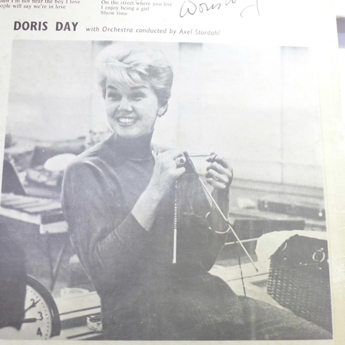 695 - A Doris Day autographed LP, signed verso