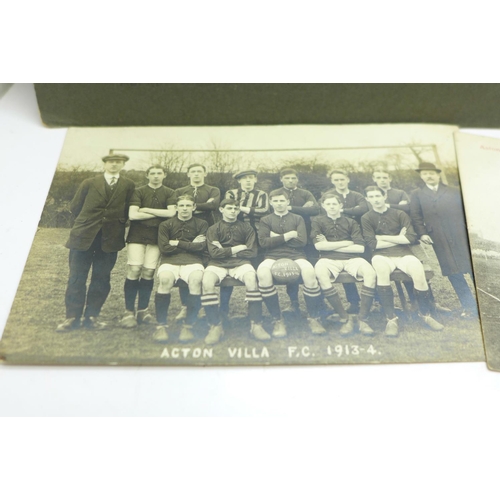 717 - Early 1900's Aston Villa and Acton Villa postcards etc., Aston Villa Weslyans 1904/05 (2), postcards... 