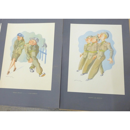 729 - A set of four prints, Polski Wojak by Stanislaw Toegel, 1946, cover a/f