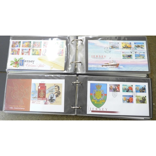 732 - An album of 57 Jersey first day covers 1999 to 2004 and 43 Jersey first day covers, 2004 to 2007