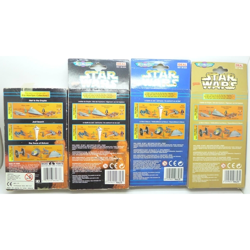 740 - Four Star Wars Micro Machines, three French and one English version