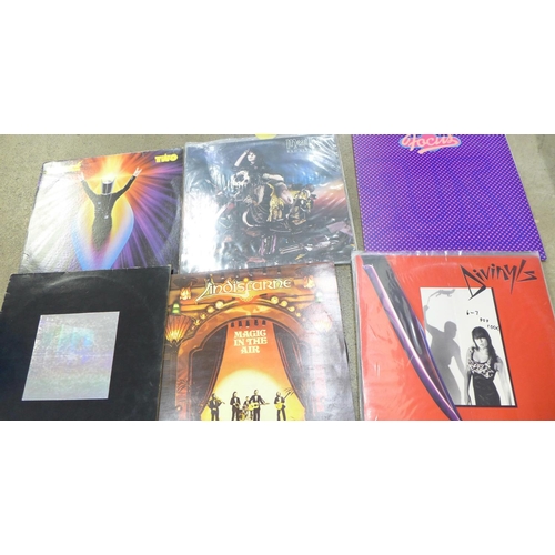 747 - Twenty LP records including Rainbow, America, Focus, Scorpions, etc.