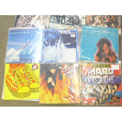 761 - Nineteen LP records including Robert Plant, UFO, Rainbow, etc.