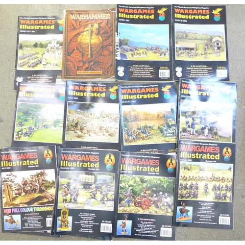 764 - Twenty-five editions of War Games Illustrated Magazine and Warhammer Rule Book, Sixth Version