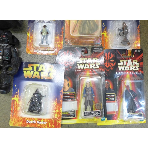 771 - A collection of Star Wars die-cast figures in blister packs from Episode One and other figures