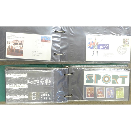 778 - An album of 83 Queen Elizabeth II first day covers, colonial and others and an album of 74 + 4 loose... 