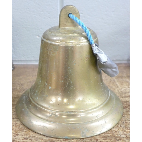 827 - A ship's bell, marked Amazon