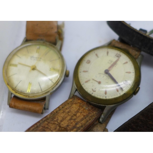 938 - Lady's and gentleman's mechanical wristwatches, some a/f