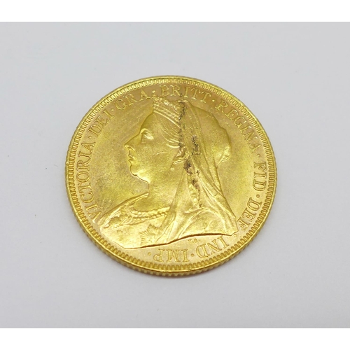 953 - A Victorian 1897 full sovereign, Melbourne mint