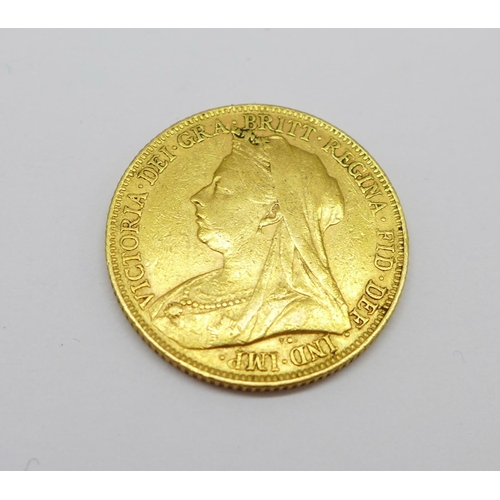 954 - A Victorian 1899 full sovereign