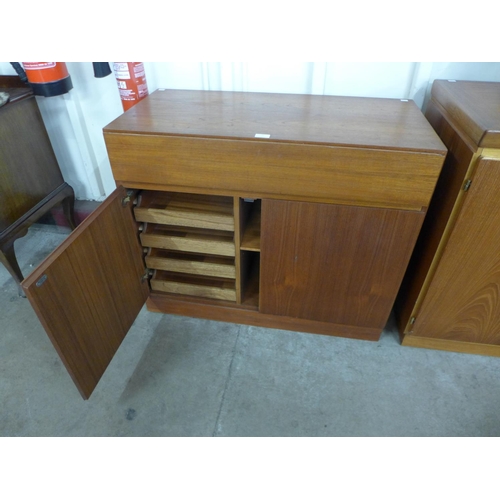 109 - A Danish teak fitted side cabinet