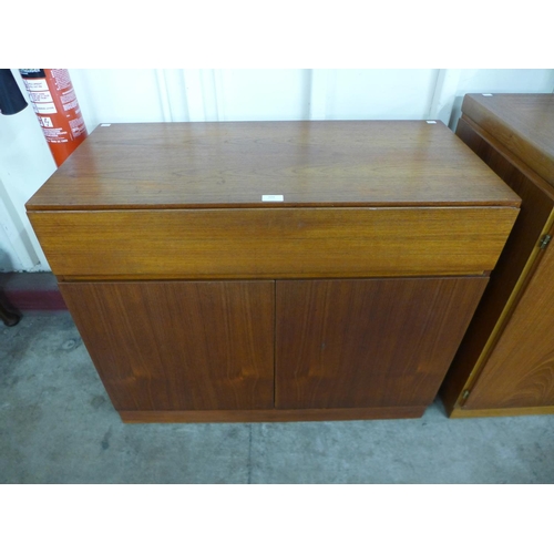 109 - A Danish teak fitted side cabinet