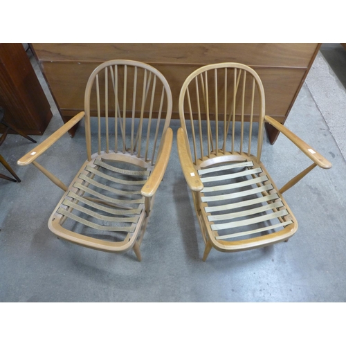 171 - A pair of Ercol Blonde armchairs