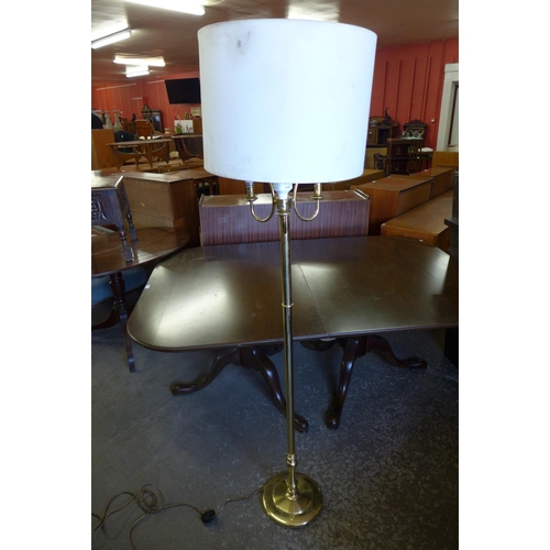 288 - A brass standard lamp