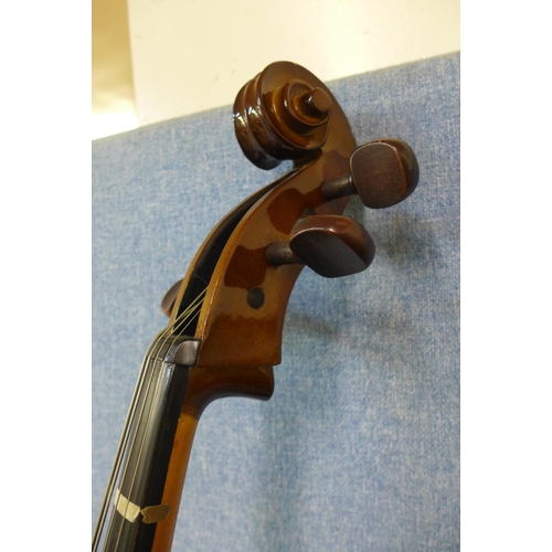 349 - A cello, length of back inc. button 67cms