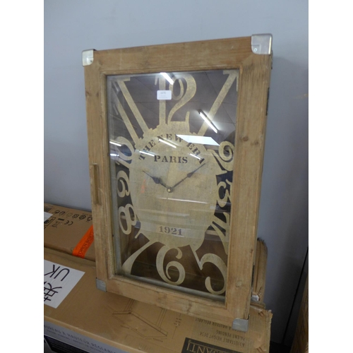 1661 - A wooden, French style case clock with two shelves