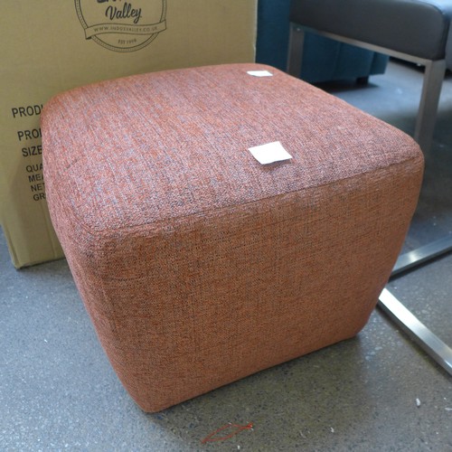 1688 - A rust upholstered footstool