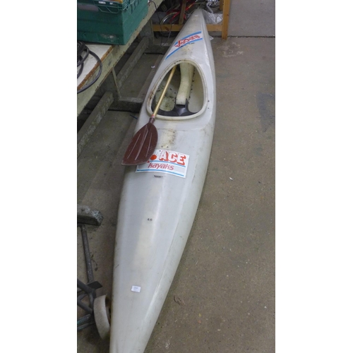 2532 - Europa single seat plastic canoe with twin head paddle