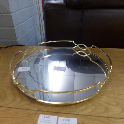 1559 - A 29cm circular mirrored tray (OR133809)   #