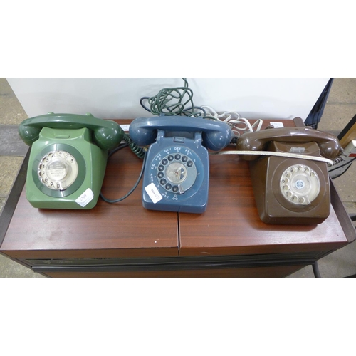 2269 - Three 1970's/80's telephones