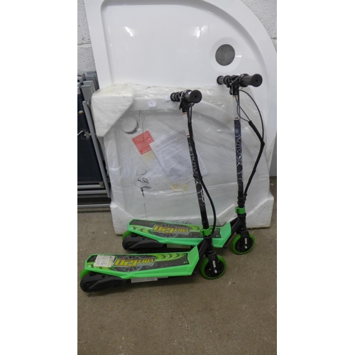 2312 - 2 Battery scooters - volt 120 - no chargers