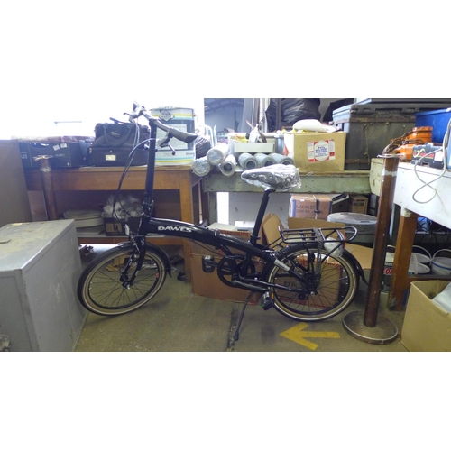 2322 - Dawes Jack aluminium folding bike - Shimano equipped, double wall wheels, pannier rack - as new - RR... 