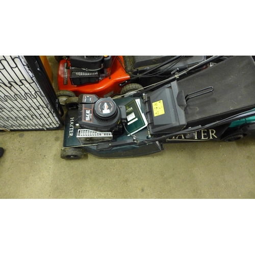 2401 - Hayter Hawk Push petrol lawnmower with collector - with owner's handbook - W