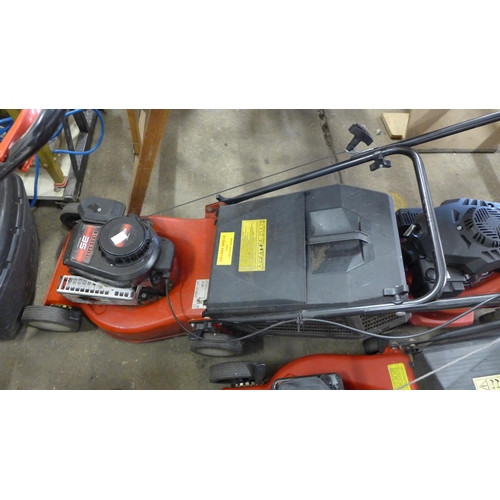 2403 - Champion 35 push petrol mower with collector - W - seen running, Gardenline petrol strimmer - a/f