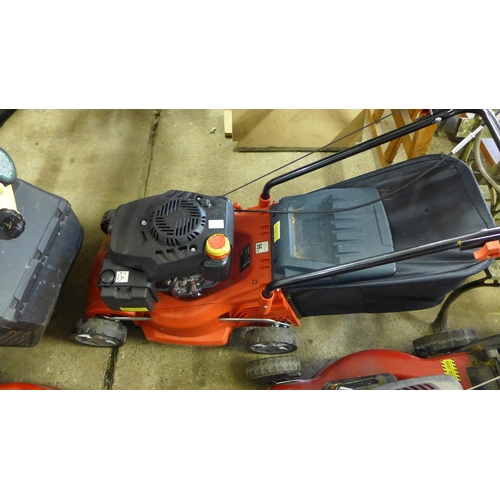 2405 - Sovereign push petrol mower with collector - W - seen running - hardly used