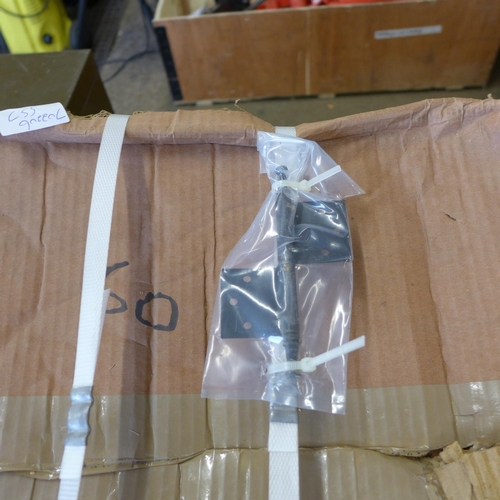 2522 - Box of approx 120 black metal cabinet hinges