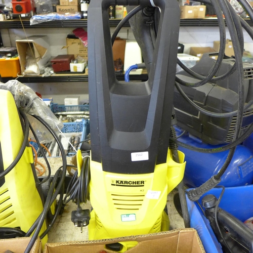 2562 - Karcher K2 pressure washer with hose & lance - W