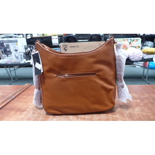 3118 - A Morgan Taylor tan leather lady's handbag - new and unused