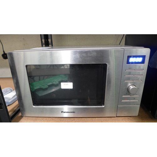 3155 - A Panasonic Solo Ss Microwave  (196-955) * this lot is subject to vat attract