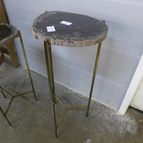 1328 - A petrified wood lamp table - ref 26