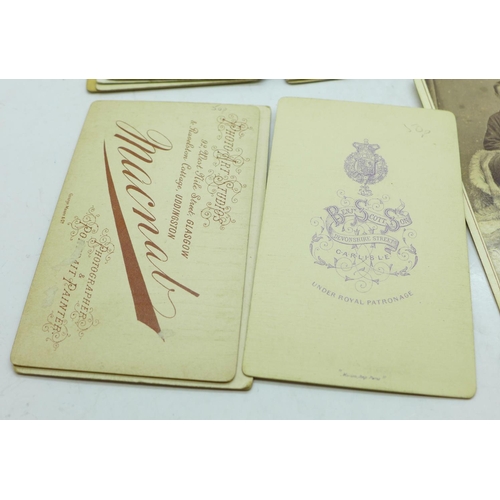 677 - Fifty carte de visite cards