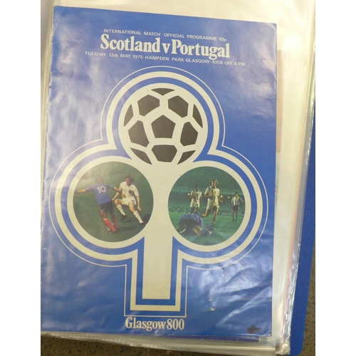 705 - Scottish international and domestic football programmes in file (31)