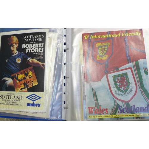 705 - Scottish international and domestic football programmes in file (31)