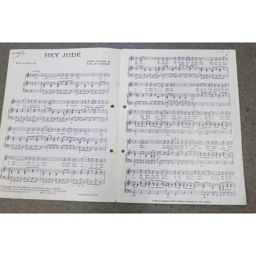 711 - The Beatles, Hey Jude sheet music, Northern Songs Limited