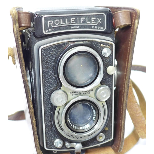 734 - A Rolleiflex Compur-Rapid camera and one other lens